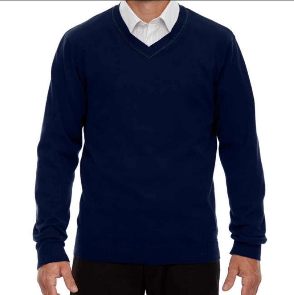 North End V-Neck Sweater Men's XL Blue